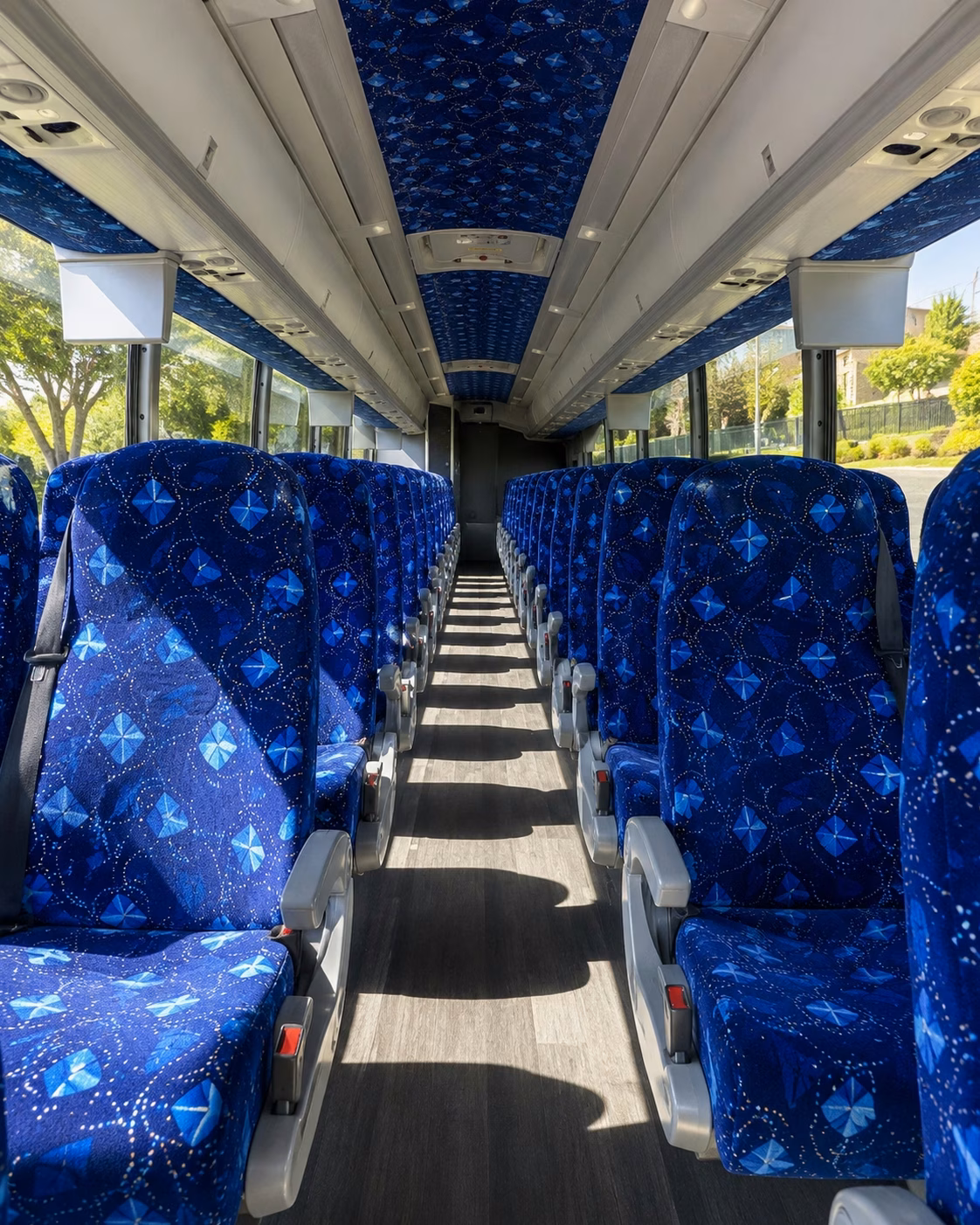 burbank charter bus interior